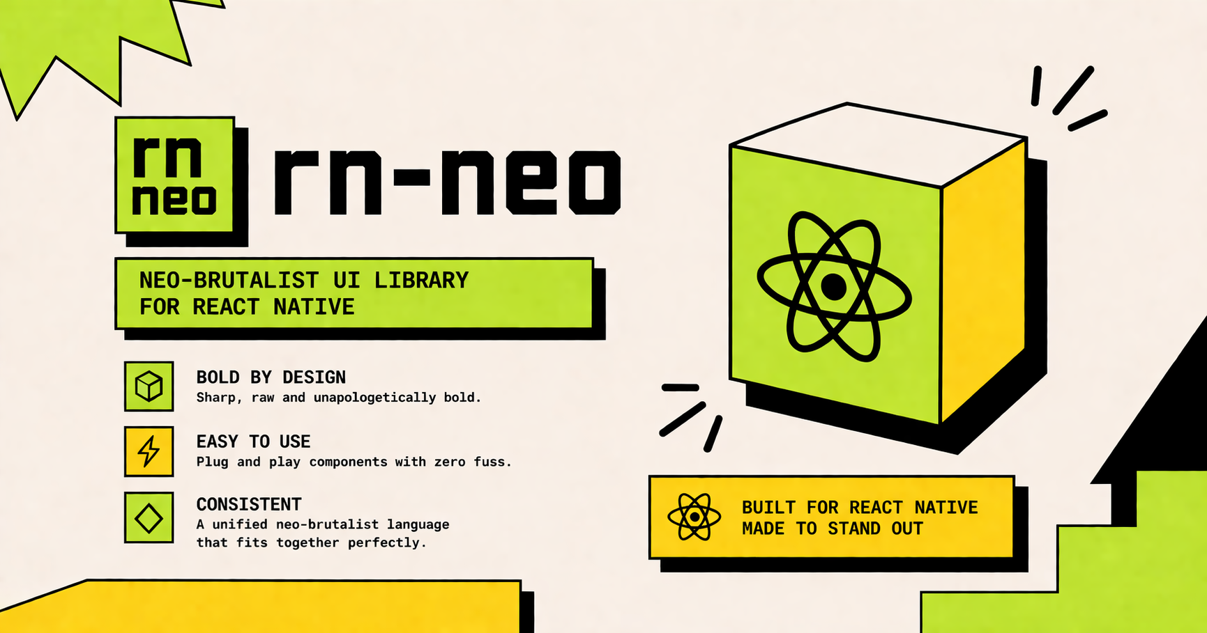 RN Neo — Neubrutalist UI for React Native